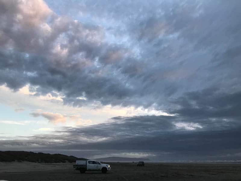 oreti beach skies