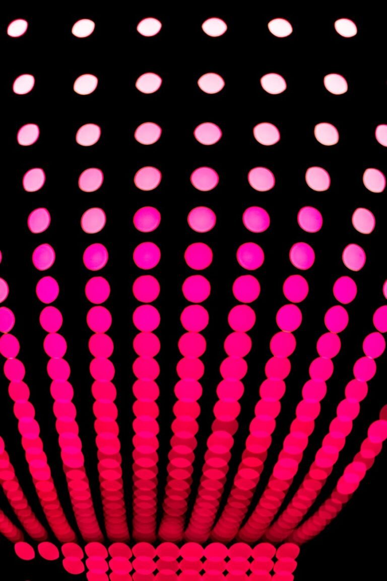 pink and red polka dot pattern artwork