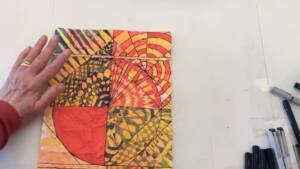 The uplifting transformation with pigment ink gives vibrance to the checkerboard pattern.