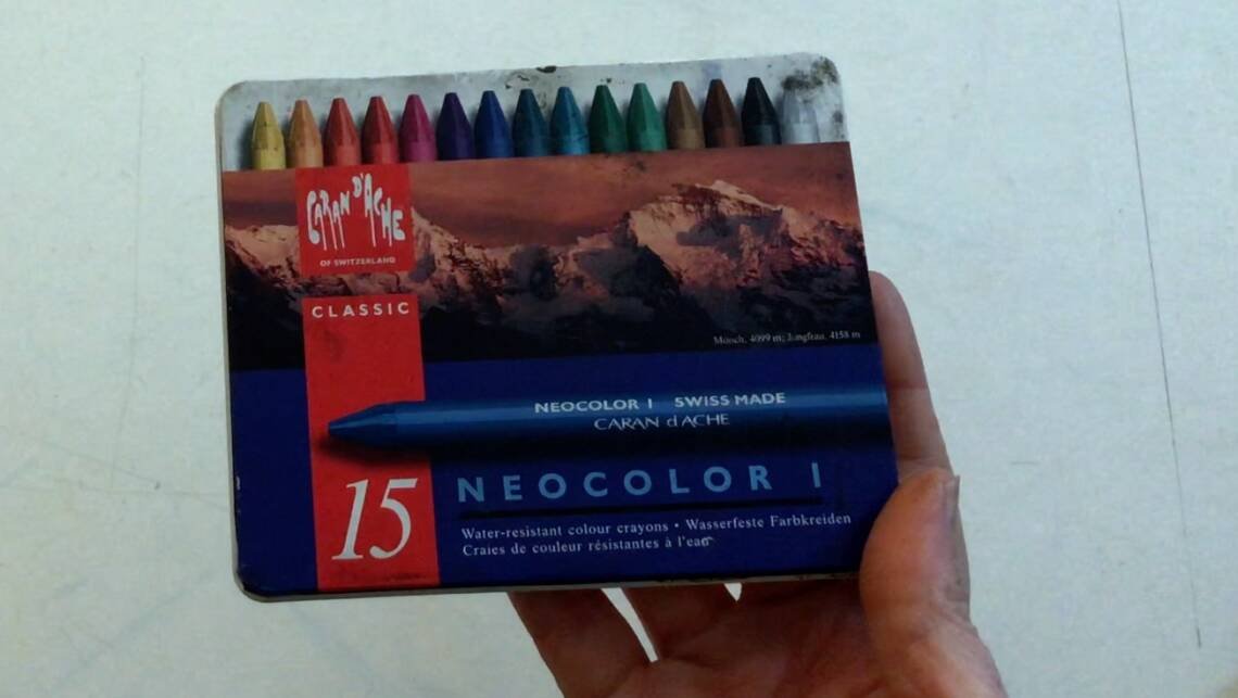 Monoprinting With Inktense On The Roughest Paper Yet! 10 I Love Caran D'Ache Crayons