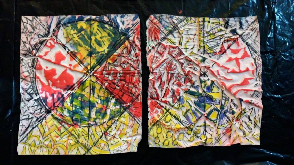 Monoprinting Trials And First World Problems 5 Red Playground 3