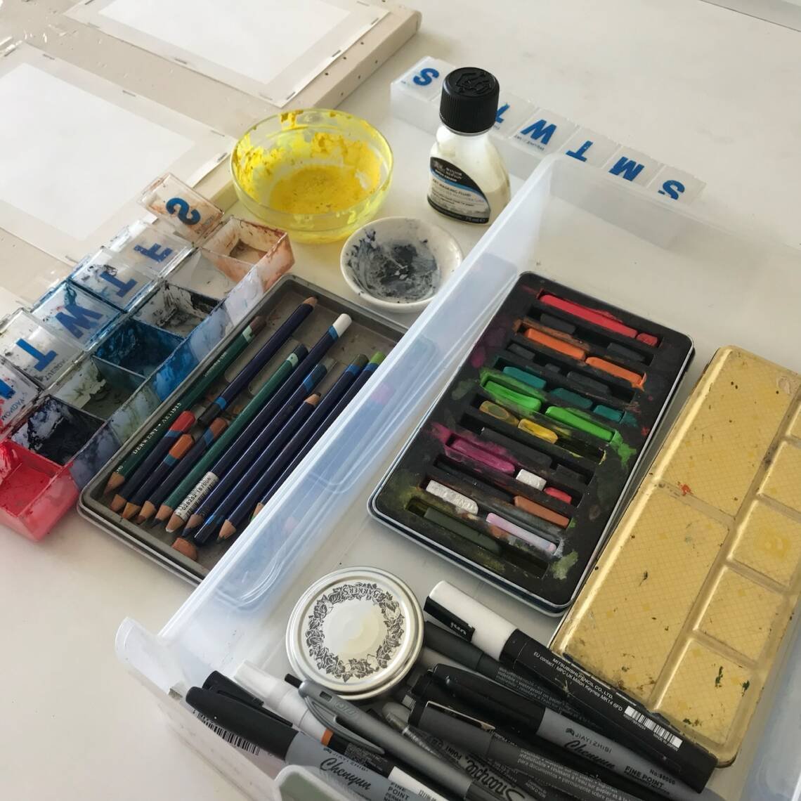 Making Art When Life Gets Complicated 5 Making Art With Inktense And Pigment Ink Pens Were In My Stash Of Art Supplies