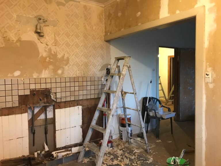 Demolished kitchen