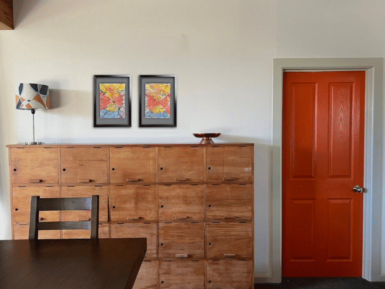 Lets Have Some fun and Yes, Lets Do-virtually hung in my dining room over vintage lockers