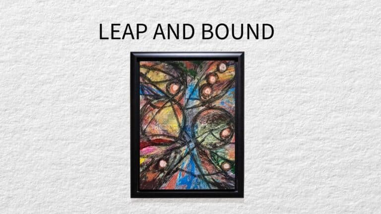 Leap and Bound - abstract art by Beverly Claridge