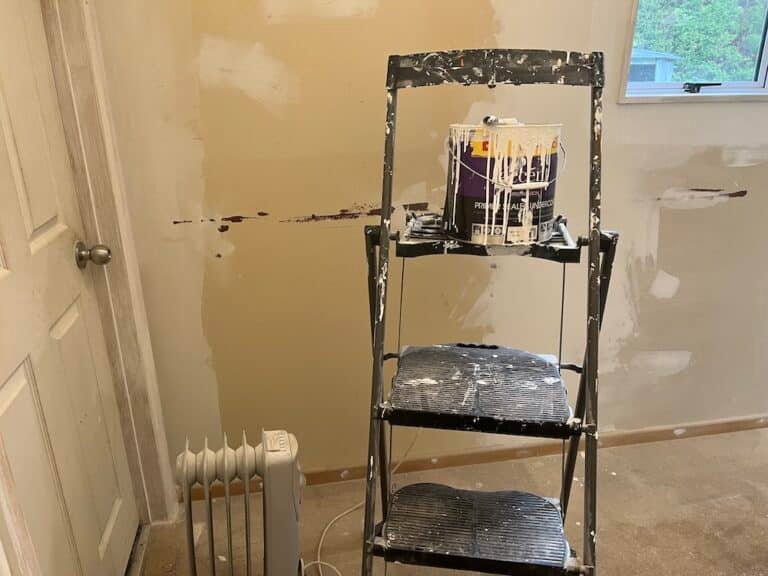 Hallway, before primer paint