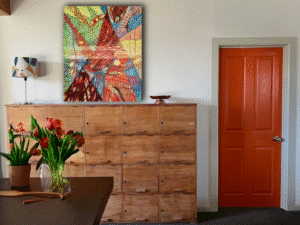 Mountain Moving Time, in dining room.