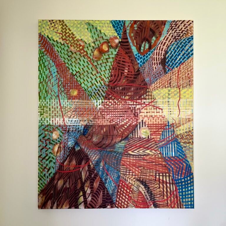 Mountain Moving Time, hung in hall