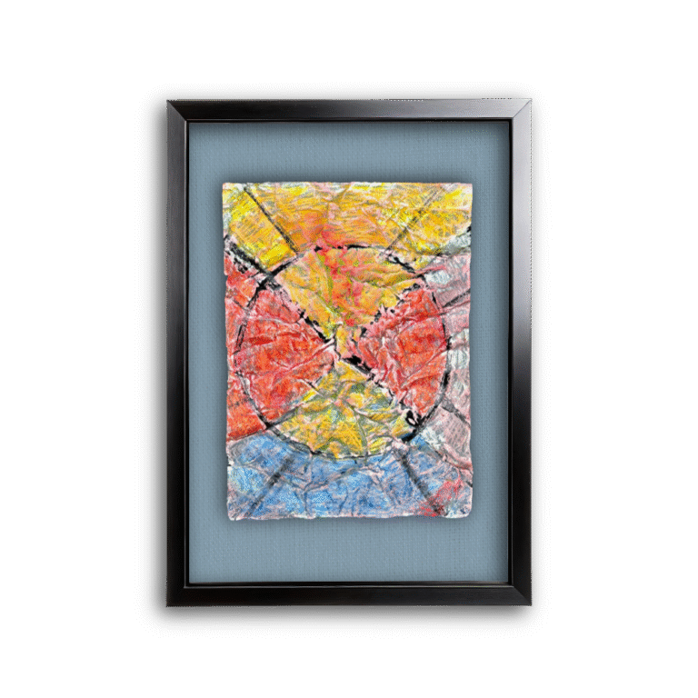 Let's Whoop it Up! Shown virtually framed, denim mat