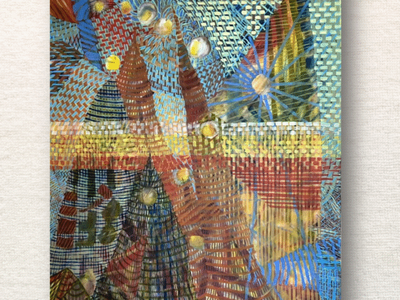 Go Tell It On The Mountain by Beverly Claridge. Oil on canvas, stretched, 1010 x 835 x 20mm