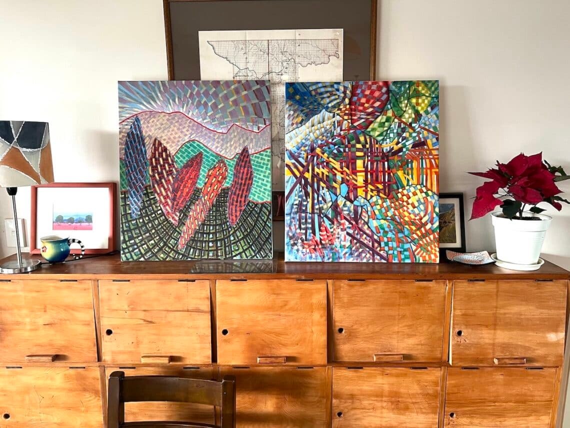 Abundance work set up on my vintage lockers. Wayward wins