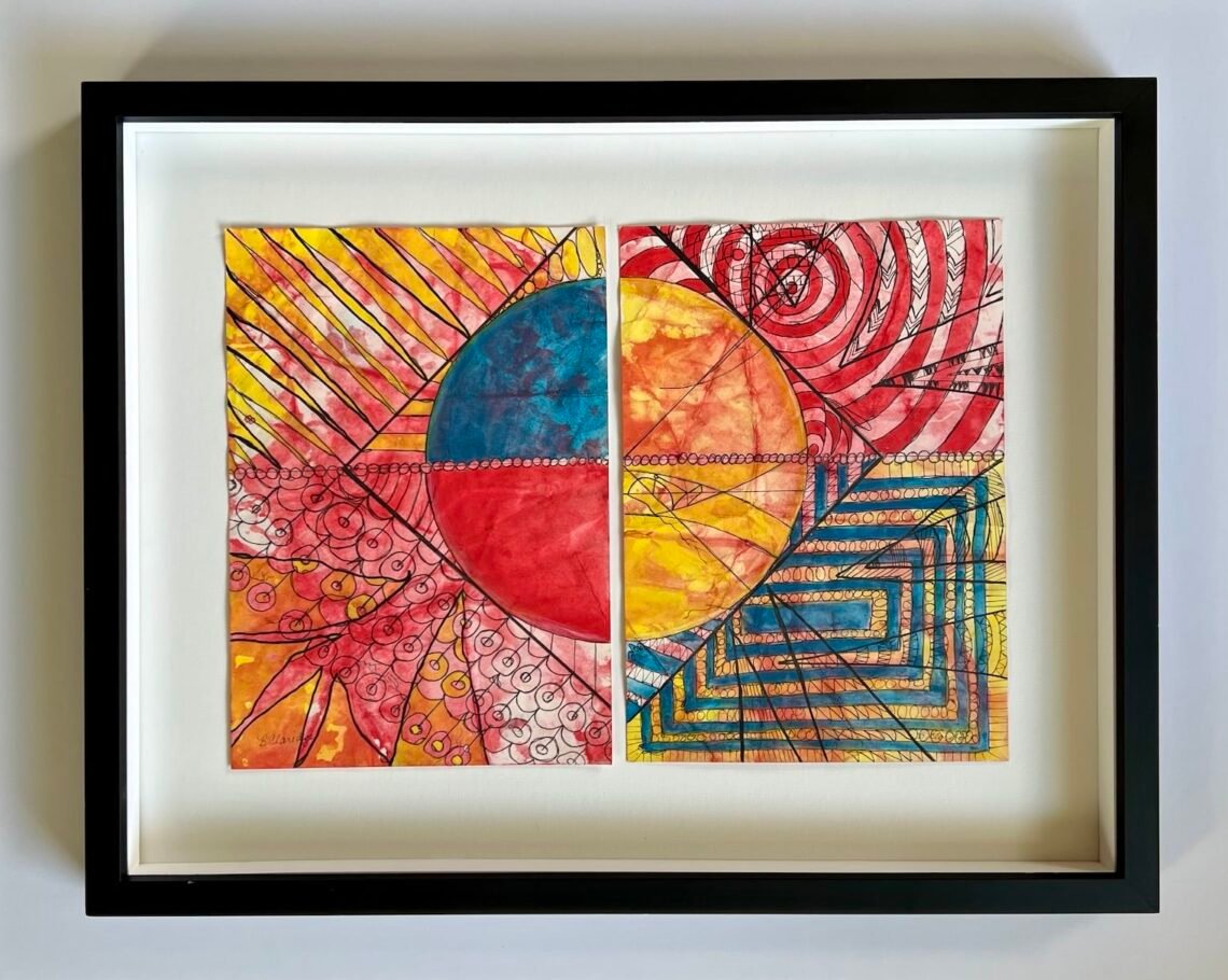 Let's Have A Ball, by Beverly Claridge, framed