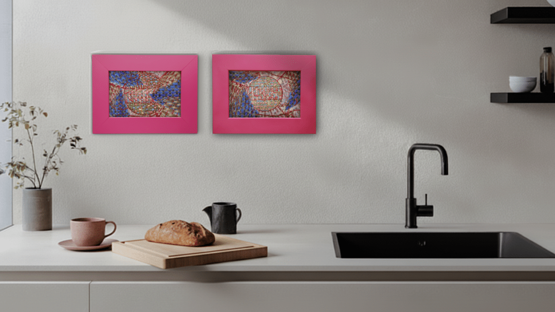 Am I Blushing, left, Perhaps, Merely Rushing in the Cloud Chaser Kitchen